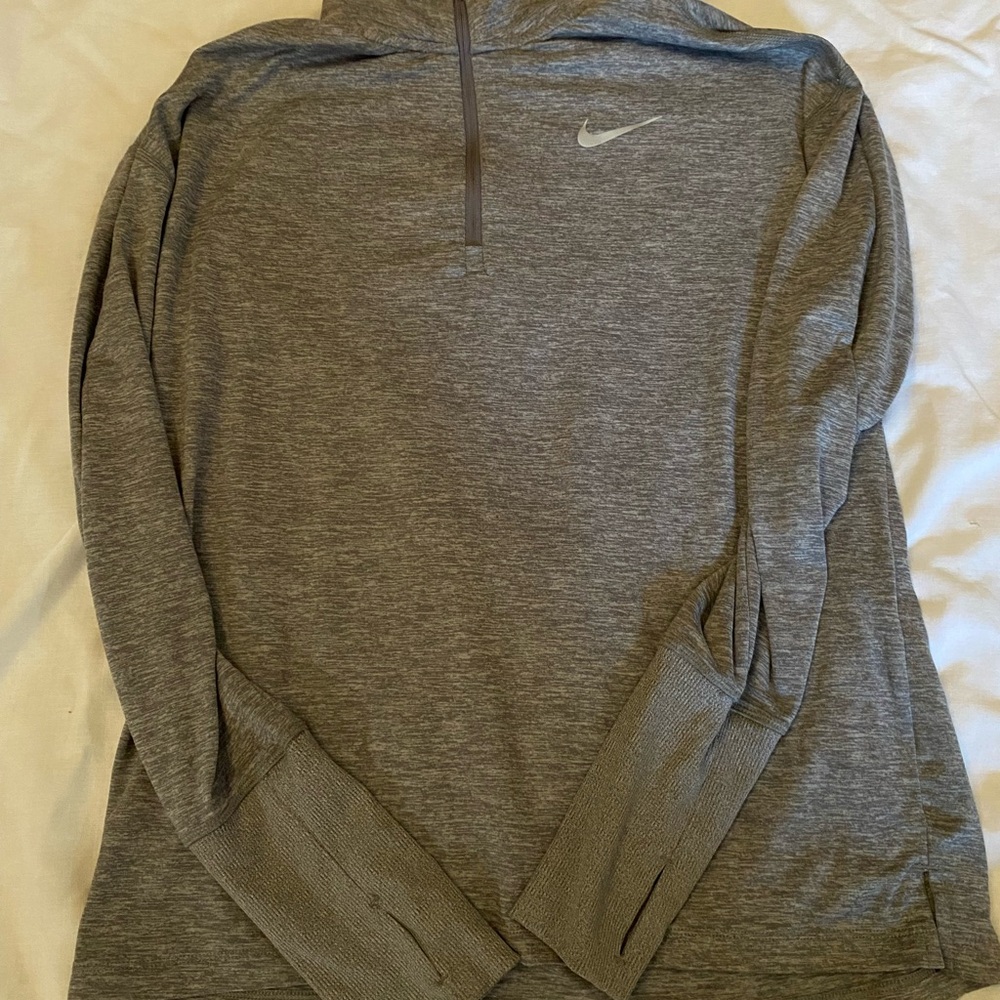 Gray Quarter-Zip Pullover